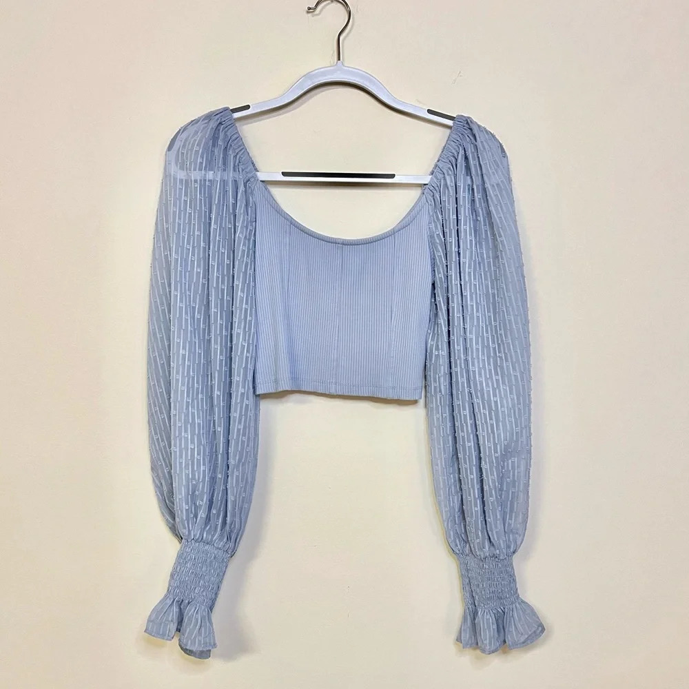 Urban Outfitters Balloon Sleeve Crop Top